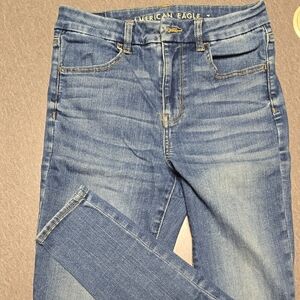 American Eagle Outfitters Women's Light Blue Skinny Jeans 6 Long